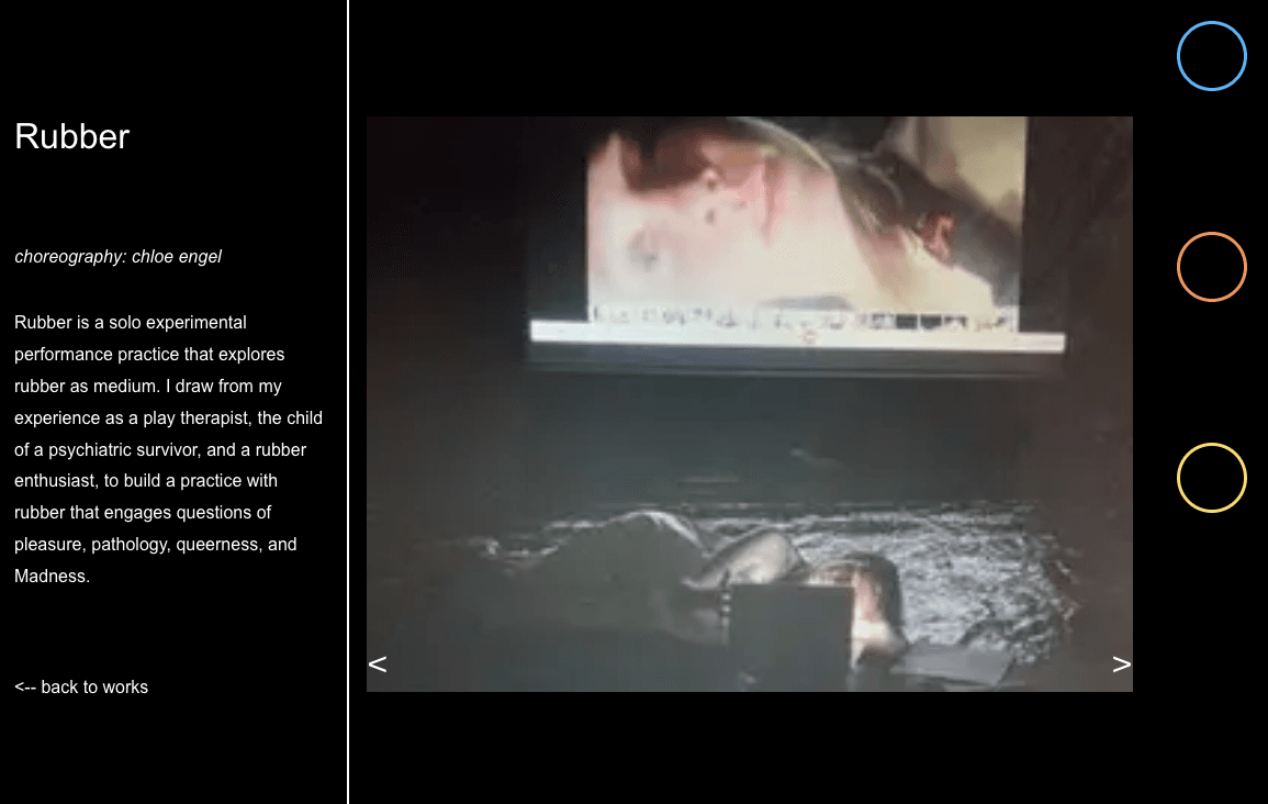 a screen capture of chloë engel's official website